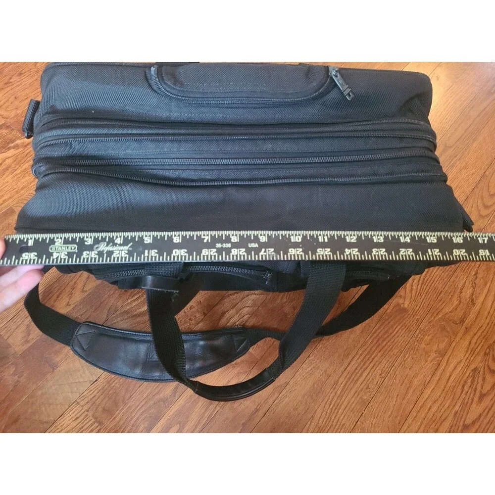 Tumi 2206D3 Black Expandable Rolling Briefcase Laptop Bag Ballistic Carry on